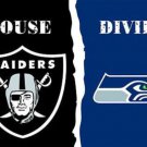 Las Vegas Raiders and Seattle Seahawks Divided Flag 3x5ft