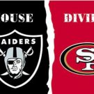 Las Vegas Raiders and San Francisco 49ers Divided Flag 3x5ft-1