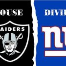 Las Vegas Raiders and New York Giants Divided Flag 3x5ft