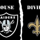Las Vegas Raiders and New Orleans Saints Divided Flag 3x5ft