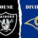 Las Vegas Raiders and Los Angeles Rams Divided Flag 3x5ft