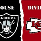Las Vegas Raiders and Kansas City Cheifs Divided Flag 3x5ft