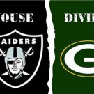 Las Vegas Raiders and Green Bay Packers Divided Flag 3x5ft