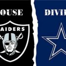 Las Vegas Raiders and Dallas Cowboys Divided Flag 3x5ft