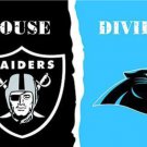 Las Vegas Raiders and Carolina Panthers Divided Flag 3x5ft-2