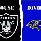 Las Vegas Raiders and Baltimore Ravens Divided Flag 3x5ft