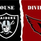 Las Vegas Raiders and Arizona Cardinals Divided Flag 3x5ft
