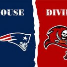 New England Patriots and Tampa Bay Buccaneers Divided Flag 3x5ft