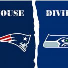 New England Patriots and Seattle Seahawks Divided Flag 3x5ft