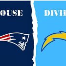 New England Patriots and San Diego Chargers Divided Flag 3x5ft