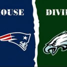 New England Patriots and Philadelphia Eagles Divided Flag 3x5ft