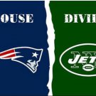New England Patriots and New York Jets Divided Flag 3x5ft