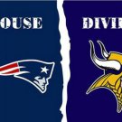 New England Patriots and Minnesota Vikings Divided Flag 3x5ft