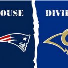 New England Patriots and Los Angeles Rams Divided Flag 3x5ft
