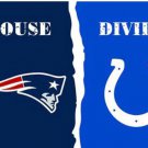 New England Patriots and Indianapolis Colts Divided Flag 3x5ft