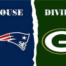 New England Patriots and Green Bay Packers Divided Flag 3x5ft