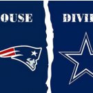 New England Patriots and Dallas Cowboys Divided Flag 3x5ft