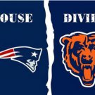 New England Patriots and Chicago Bears Divided Flag 3x5ft-2