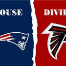 New England Patriots and Atlanta Falcons Divided Flag 3x5ft
