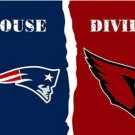 New England Patriots and Arizona Cardinals Divided Flag 3x5ft