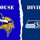 Minnesota Vikings and Seattle Seahawks Divided Flag 3x5ft