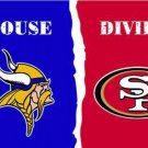 Minnesota Vikings and San Francisco 49ers Divided Flag 3x5ft-1