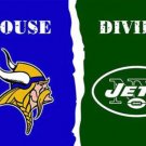 Minnesota Vikings and New York Jets Divided Flag 3x5ft