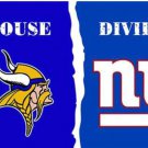 Minnesota Vikings and New York Giants Divided Flag 3x5ft