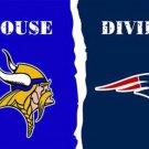 Minnesota Vikings and New England Patriots Divided Flag 3x5ft
