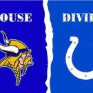 Minnesota Vikings and Indianapolis Colts Divided Flag 3x5ft