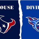 Houston Texans and Tennessee Titans Divided Flag 3x5ft