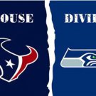 Houston Texans and Seattle Seahawks Divided Flag 3x5ft
