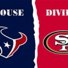 Houston Texans and San Francisco 49ers Divided Flag 3x5ft