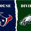 Houston Texans and Philadelphia Eagles Divided Flag 3x5ft