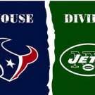 Houston Texans and New York Jets Divided Flag 3x5ft
