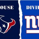 Houston Texans and New York Giants Divided Flag 3x5ft
