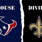 Houston Texans and New Orleans Saints Divided Flag 3x5ft
