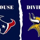 Houston Texans and Minnesota Vikings Divided Flag 3x5ft