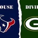Houston Texans and Green Bay Packers Divided Flag 3x5ft