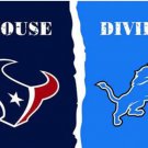 Houston Texans and Detroit Lions Divided Flag 3x5ft