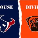 Houston Texans and Cleveland Browns Divided Flag 3x5ft