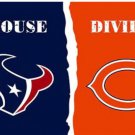 Houston Texans and Chicago Bears Divided Flag 3x5ft-1