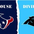Houston Texans and Carolina Panthers Divided Flag 3x5ft-2