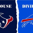 Houston Texans and Buffalo Bills Divided Flag 3x5ft