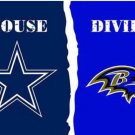 Dallas Cowboys and Baltimore Ravens Divided Flag 3x5ft