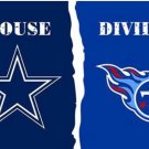 Dallas Cowboys and Tennessee Titans Divided Flag 3x5ft