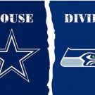 Dallas Cowboys and Seattle Seahawks Divided Flag 3x5ft
