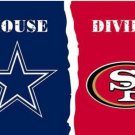 Dallas Cowboys and San Francisco 49ers Divided Flag 3x5ft-1