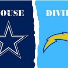 Dallas Cowboys and San Diego Chargers Divided Flag 3x5ft