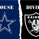 Dallas Cowboys and Las Vegas Raiders Divided Flag 3x5ft